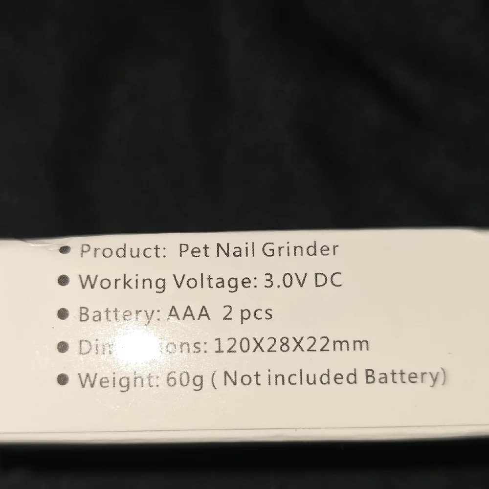 Pet Nail Grinder - Black